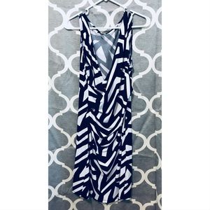 Worthington Plunging Neckline Mock Wrap Dress